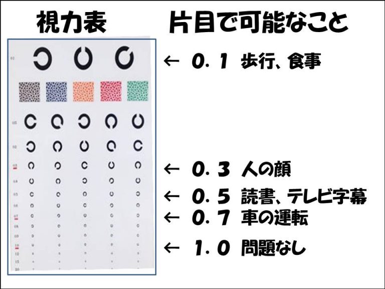 どれくらいの視力があれば生活できるの？ まつもと眼科 公式サイト。下関市東駅で日帰り白内障手術